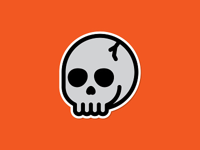 Skull black halloween playoff mono weight orange skull stroke think lines