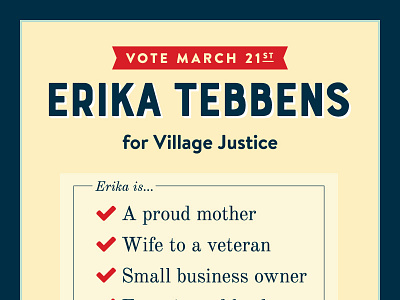 Tebbens Postcard branding campaign collateral political postcard vote