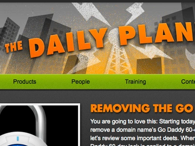 The Daily Planet redesign blog go daddy news redesign texture