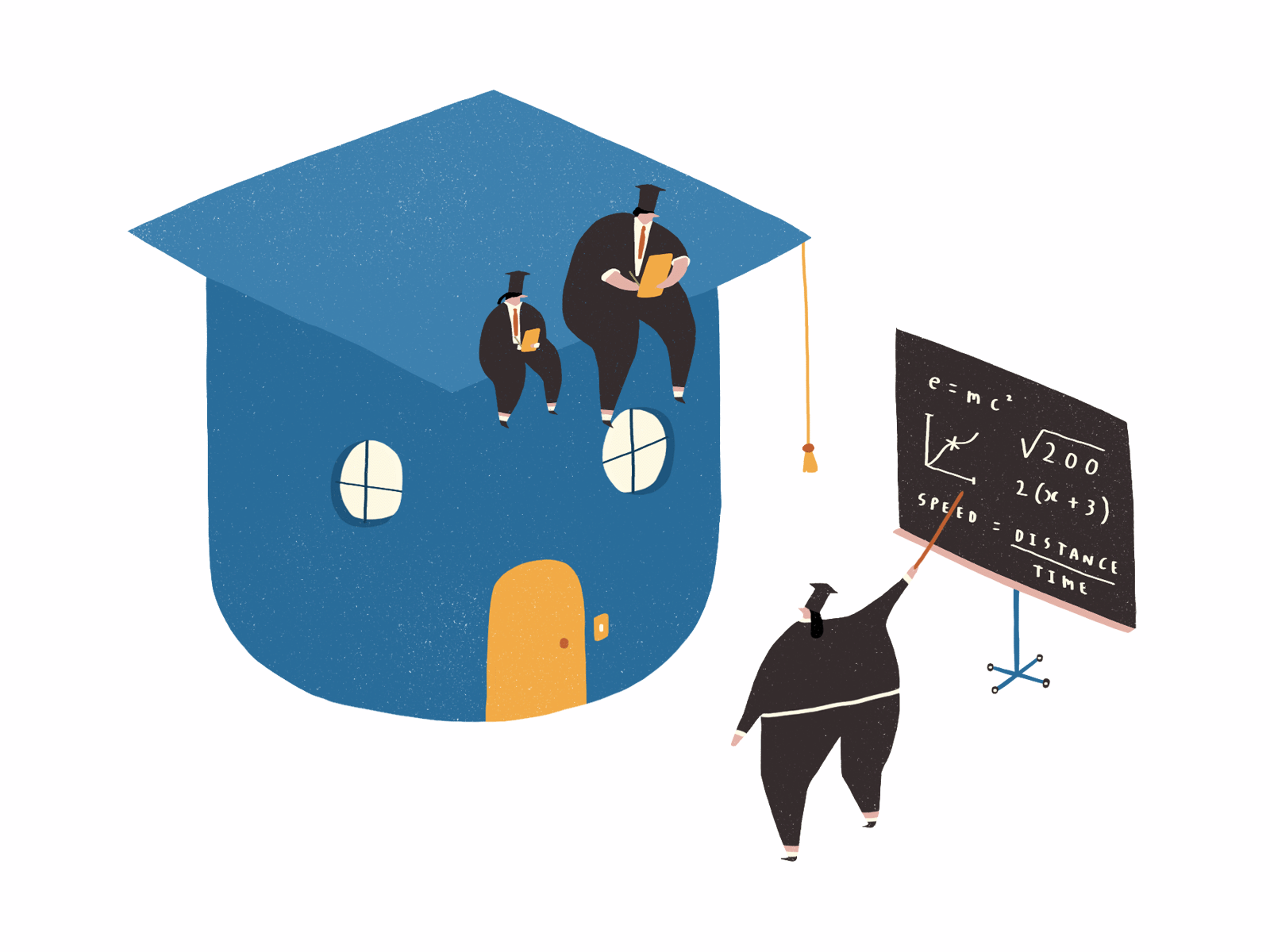 Education at Home - For Washington Post Parenting Resource animation college dalesbits editorial education gif home education illustration maths science university wapo washington post