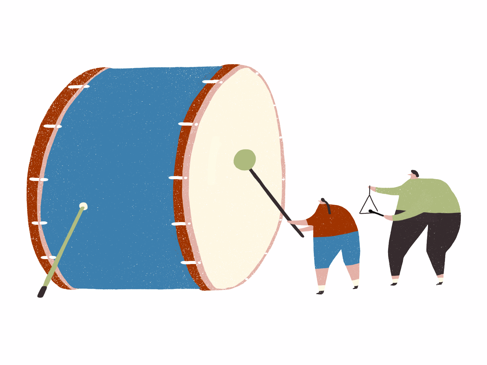 Music at Home - For Washington Post Parenting Guide beats drums editorial editorial illustration gif gong high school musical illustration isolation music music at home parenting triangle wapo washington post