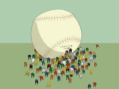 Bursting at the Seems - NYT baseball editorial max capacity mlb new york times nyt sports sports illustration