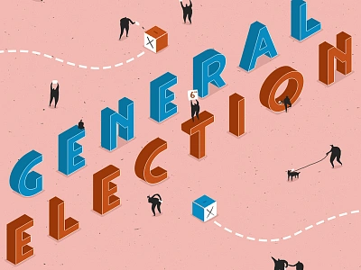 General Election brexit colour election europe general election illustration isometric news type typography