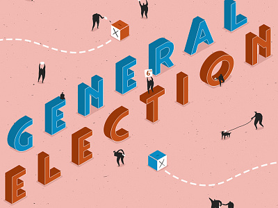 General Election brexit colour election europe general election illustration isometric news type typography