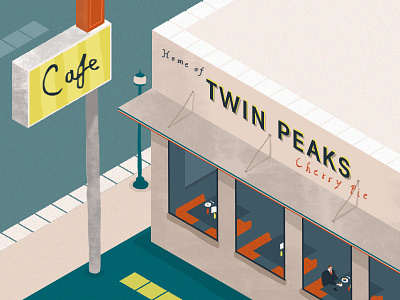 Twin Peaks - Double R Diner david lynch illustration isometric texture tv twin peaks