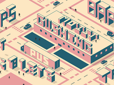 Most Hated Words 3d colour culture trip editorial grids illustration isometric pastel typography