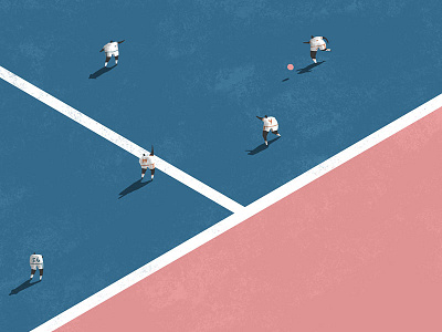 Football blue football illustration isometric miniatures pink shadows sports sports illustration