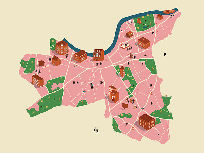 Wandsworth borough cartography illustration london map rca wandsworth