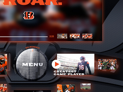 Bengals Kiosk Menu Closeup digital signage environmental design interactive experience kiosk menu momentum ohio touchscreen ui ux video wall