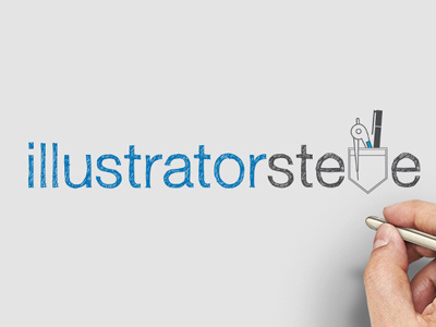 Illustrator Steve branding design illustration illustrator logo pen sketchik typography