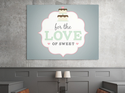 For the Love of Sweet Bakery Branding bakery baking branding cake food hearts logo love restaurant typography