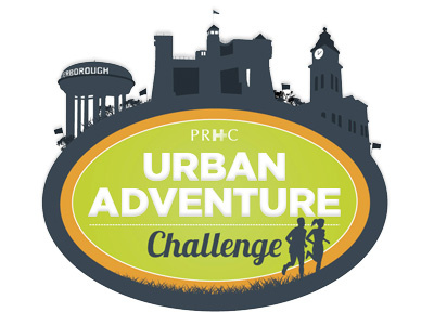 PRHC Urban Adventure Challenge adventure branding buildings care emblem health hospital logo marathon ontario peterborough race