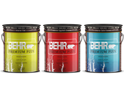 Behr Paint Can Concept bear blue design lime package packaging paint product red