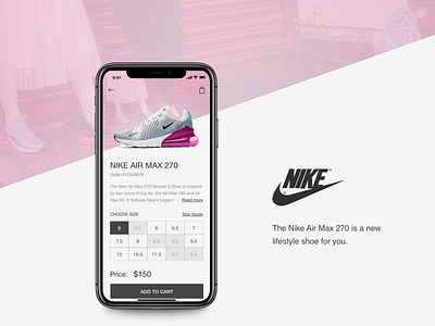 Nike Air Max 270 app iphone iphonex mobile nike shoes store