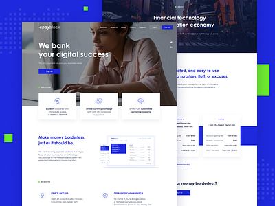 Epayblock - Landing Page bank design payment ui user experience user interface ux
