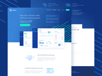 hprox- Website app branding design landing page ui ux web