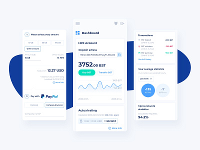 hprox - peer-to-peer proxy blockchain crypto mobile app proxy responsive user experience user inteface ux ui vpn web app