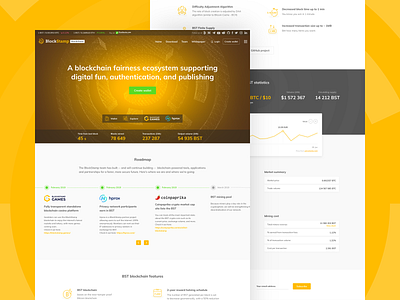 Blockstamp - Website blockchain cryptocurrency landing page user experience