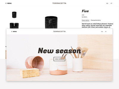 Terracotta clean layout template ui website