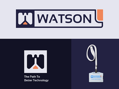 Watson Concept Cyberpunk Logo branding design logo