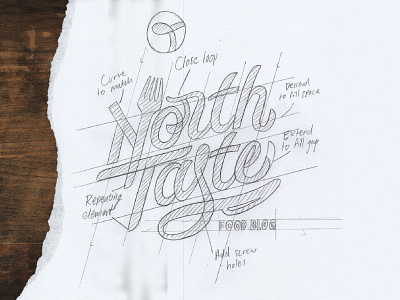 North Taste Food Blog Logo Sketch