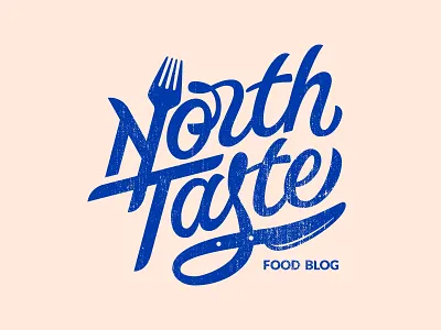 North Taste Food Blog Logo brand identity brush script custom type food blog food branding food logo goodtype hand lettering hand lettering logo logo inspiration logotype script logo type lockup wordmark logo