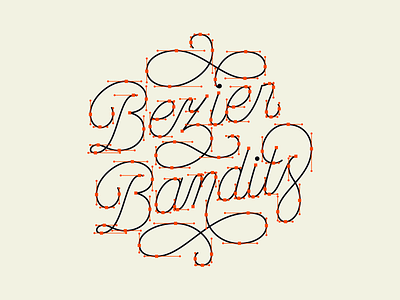 Bezier Bandits Lettering anchor points bezier beziercurves calligraphy custom type goodtype hand lettering lettering logo design monoline typography
