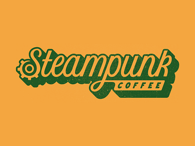 Steampunk Coffee 3D logo