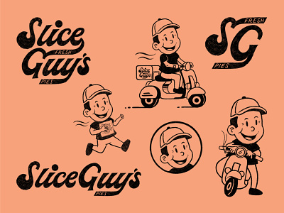 Slice Guys Logo Sketches