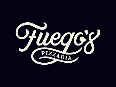 Fuego's Pizza logo brush lettering customtype fuego fuego pizza hand lettering italian restaurant lettering lettering logo logo designer pizza pizza brand pizza branding pizza lettering pizza logo pizzaria restaurant branding restaurant logo script lettering script logo uk logo design