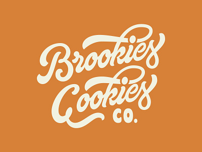 Brookie's Cookies Logo bakery cookies custom type hand lettering handlettering lettering lettering logo logo concept logo design logo designer logo sketch logodesign logotype responsive logo script logo typography wordmark