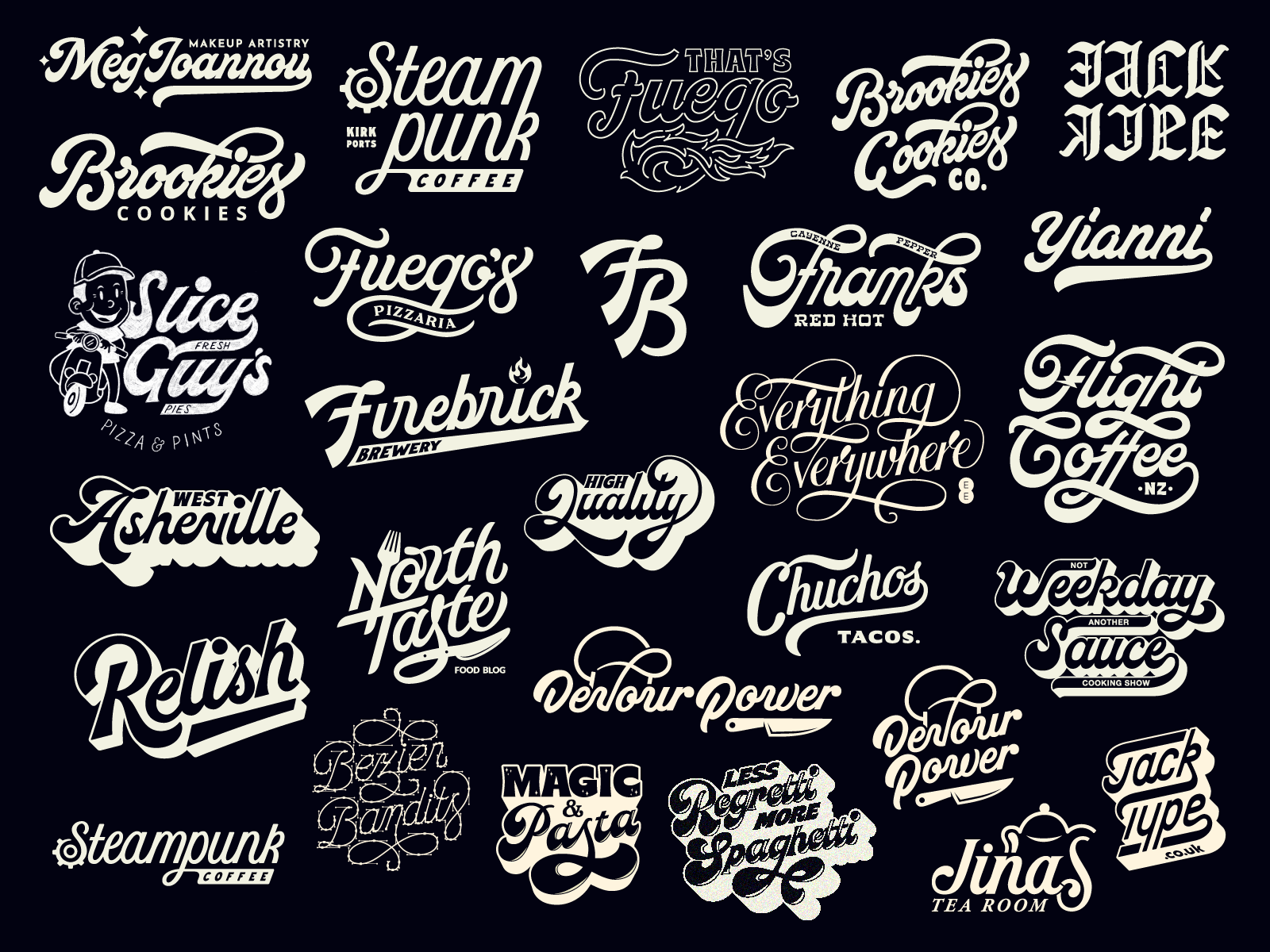 Lettering Collection by Jack Type - Logo Designer on Dribbble