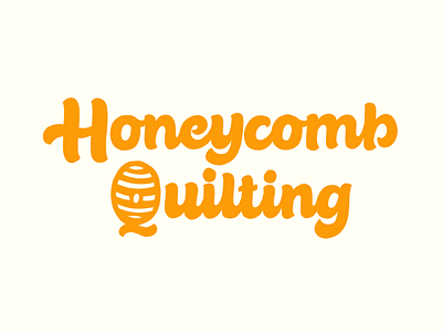Honeycomb Quilting Logo brand identity branding calligraphy custom type hand lettering handlettering lettering lettering logo logo logo design logo designer logo uk logotype script logo small business typography wordmark