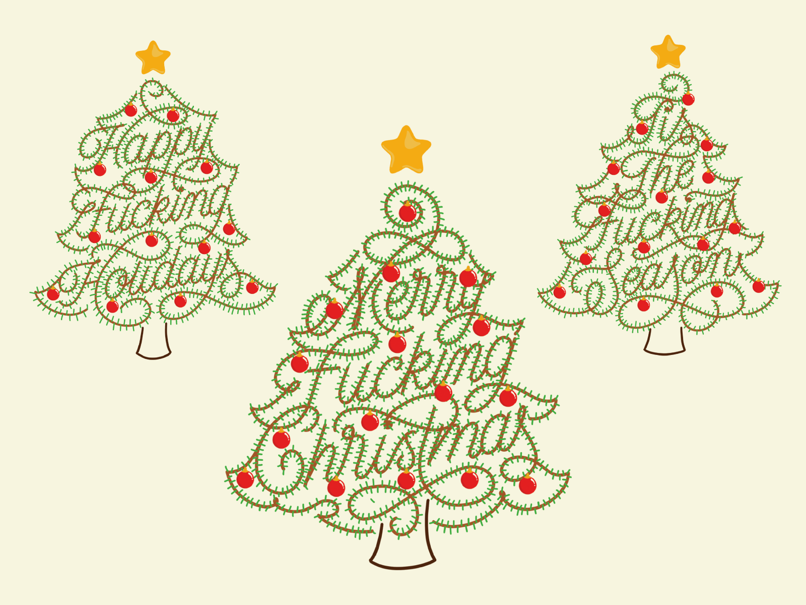 Christmas Tree Lettering - Greetings Cards by Jack Type - Logo Designer ...