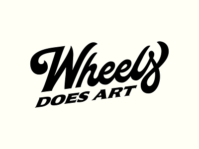 Wheels Does Art - Script Logo Design