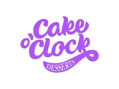 Cake O'Clock Logo branding hand lettering lettering logo logo design logotype wordmark