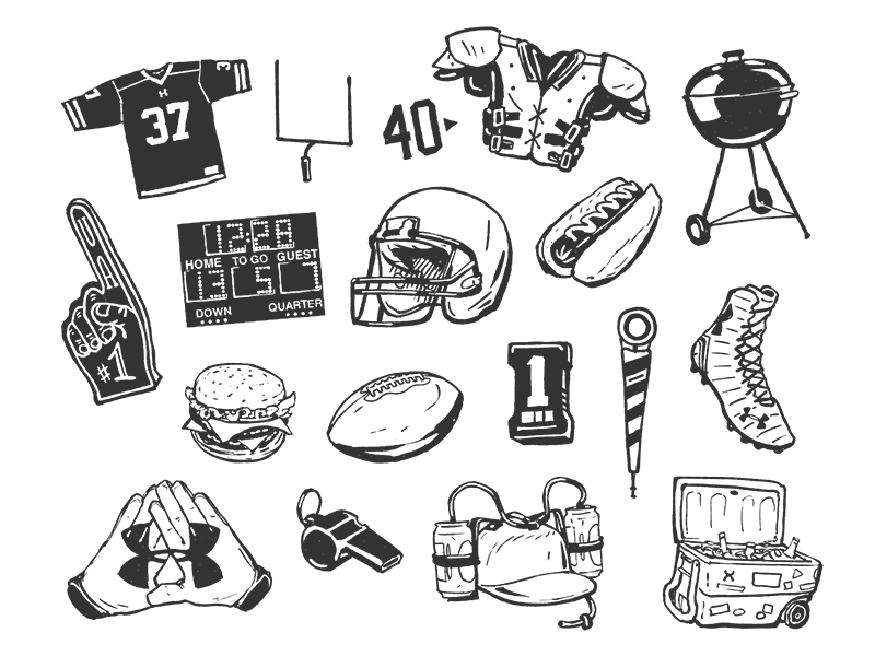 Tailgate Icons By Eddie Kihm On Dribbble