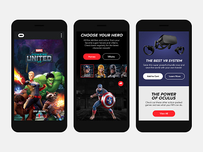 Marvel Powers United VR – Mobile design mobile ui