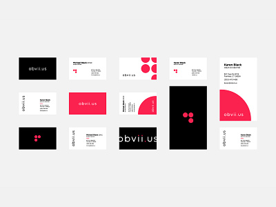 Obvii.us – Brand Design branding business card design