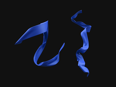 Ribbons 3d cinema4d design