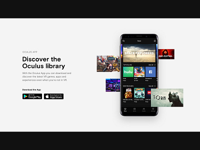 Oculus Website design ui