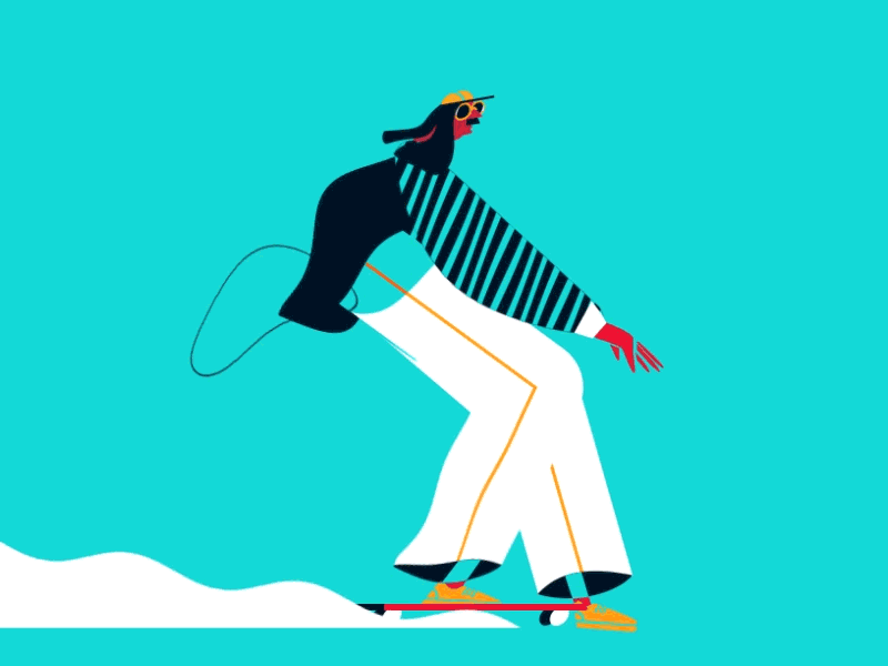 Skater 2d animation motion motion animation motion art motion design