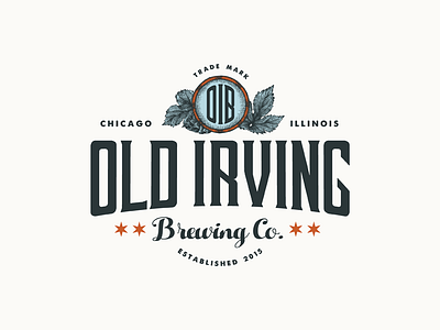 Logo design for Old Irving Brewing Co. brand identity branding brewery brewing brewing logo industrial logo logo design vintage