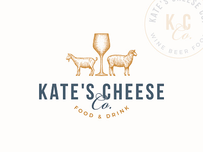 Logo design for a local cheese, wine and beer space