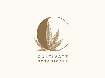 Logo proposal for Cultivate Botanicals botanicals cannabis cbd hemp logo yokaona