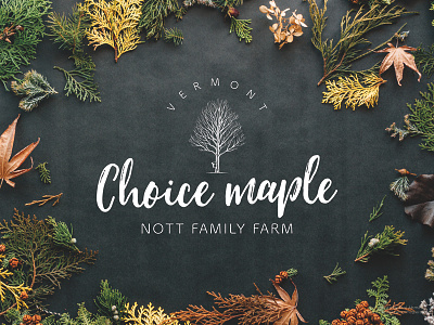 Logo design for 'Choice Maple' of Nott Family Farm farm logo logo design maple maple syrup nature tree