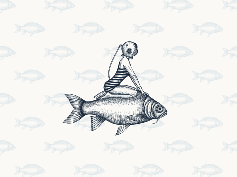 Krill Bill Fish Chips Logo Graphic By Yokaona On Dribbble