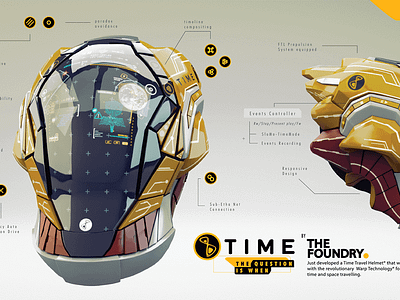 Time Helmet foundry helmet product design sci fi time travel ui