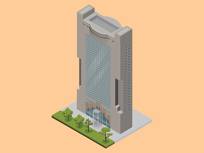 Metropolitan building architecture building illustration isometric