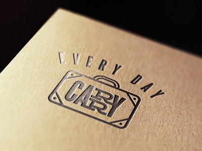 Everyday Carry 3 badge branding design icon illustration letterpress lockup logo mark stamp tag type